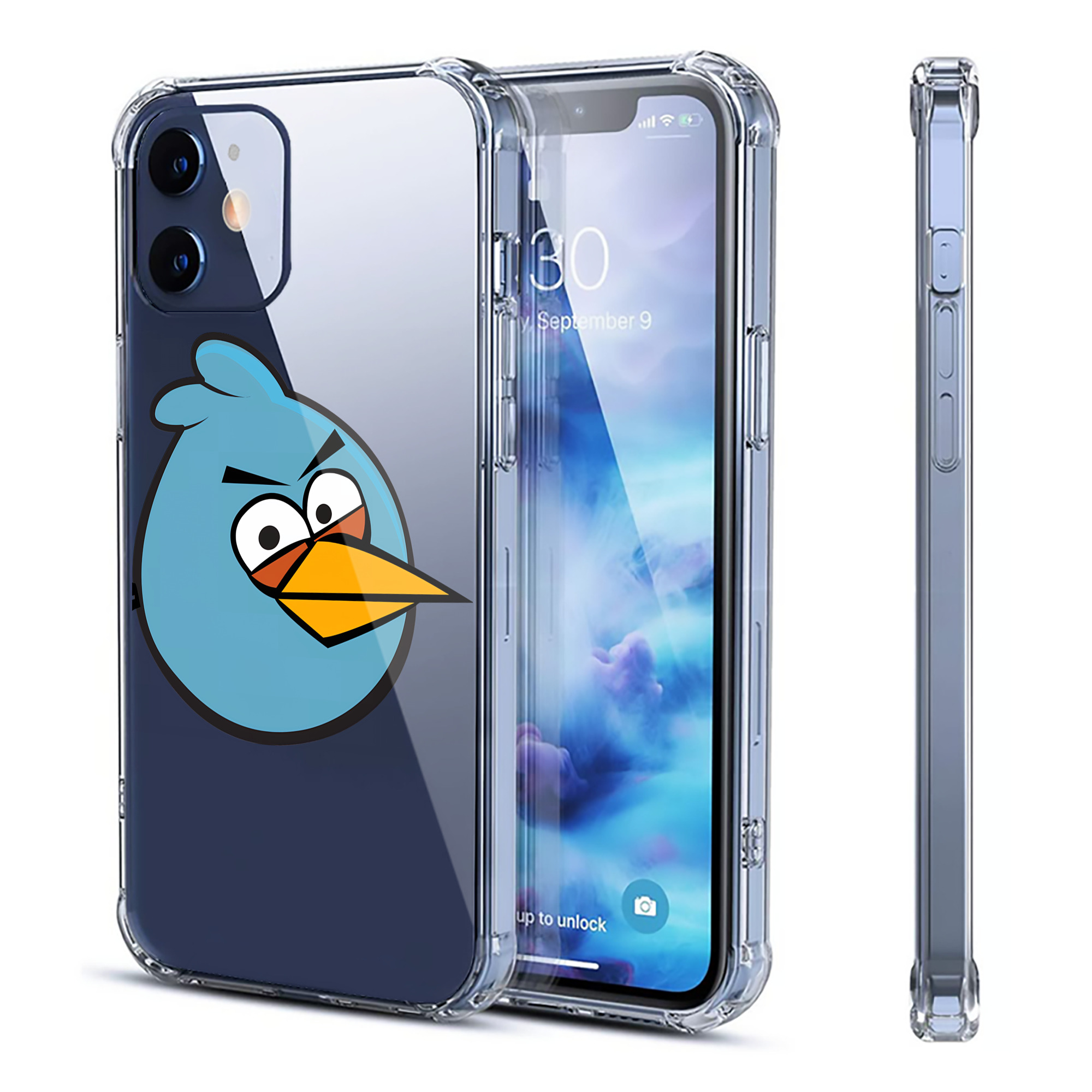 （画像用） Angry Birds アングリーバード 【iPhone 12シリーズ対応】透明スマホケース（クリアソフトケース）